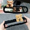 1 PC Car rearview mirror decorative cover cute bow car interior rearview mirror protective cover electric car ornaments