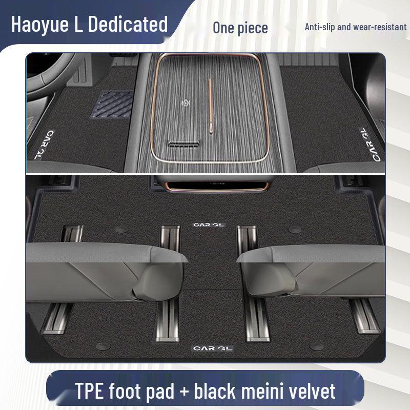 Haoyue L TPE Floor Mats for 23-24 Geely Seven-Seater Models