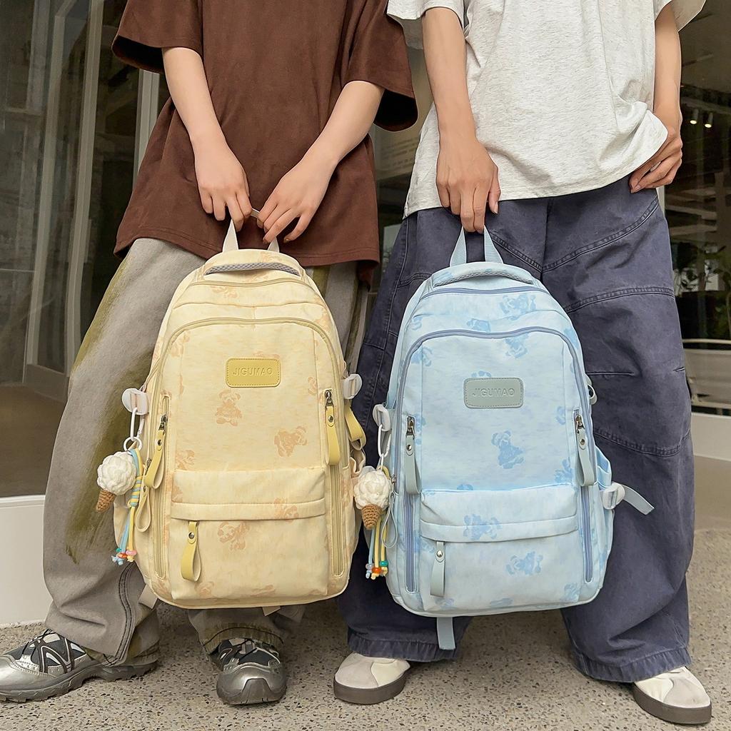 Schoolbag New Couple Backpack Large Capacity Fashion Printing Korean Student School Bag Going Out Commuter Travel Backpack