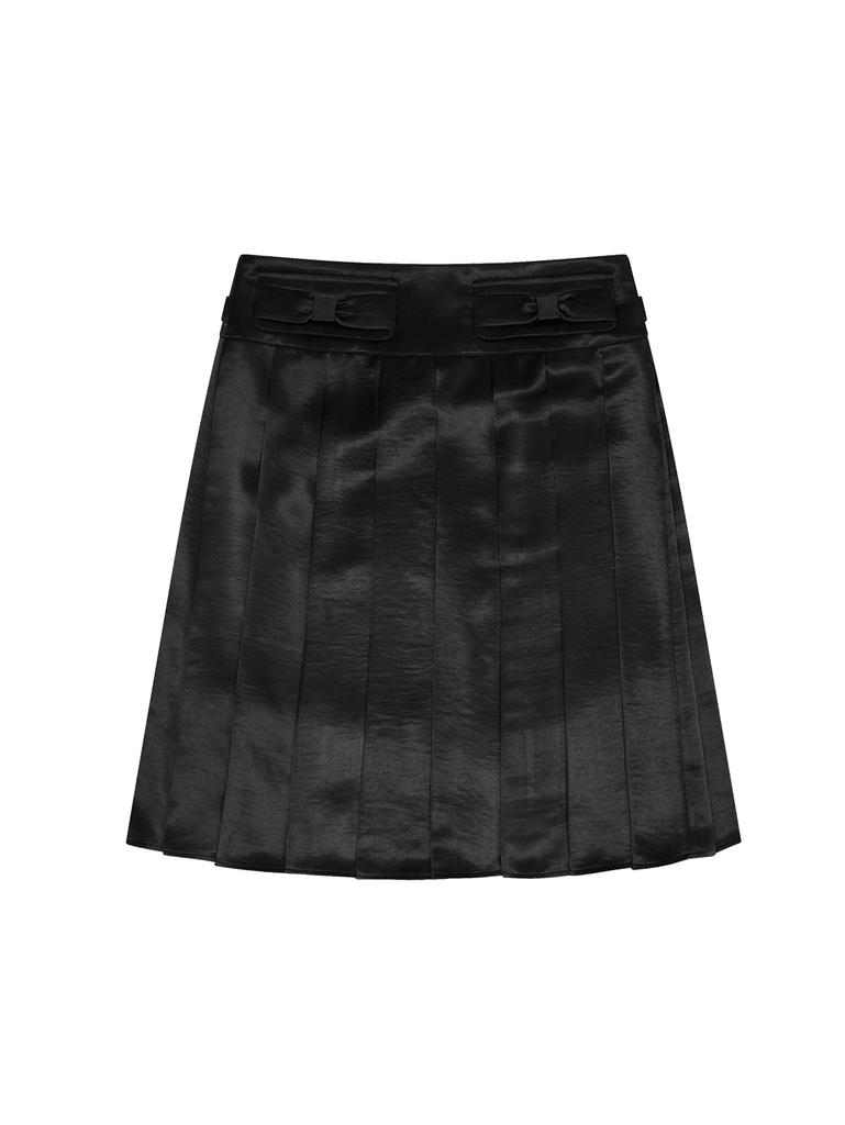 TUOMIO My Sweet Piano Pleated Skirt [Black]