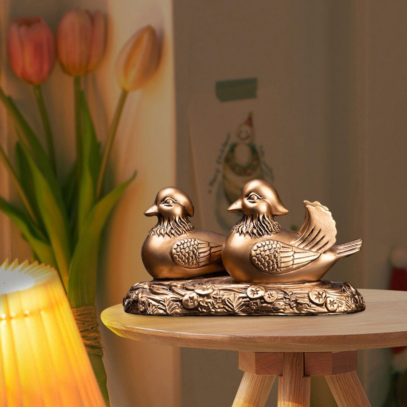 

Mandarin Duck Pair - Home Decor Accent бронзовий