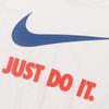 Nike Large Logo Print Crew Neck T-Shirt Men Tops White 707361-100