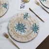 Dinner Plates Luxury Colored Shell Insulated Placemat Table Mat Salad Steak Round Tray Plate Dinnerware Kitchen Tableware