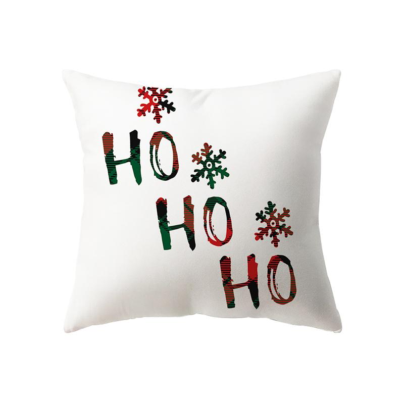 Christmas Theme Santa Elk Christmas Tree Print Pattern Cushion Cover Home Living Room Sofa Decoration Pillow Pillow Cover