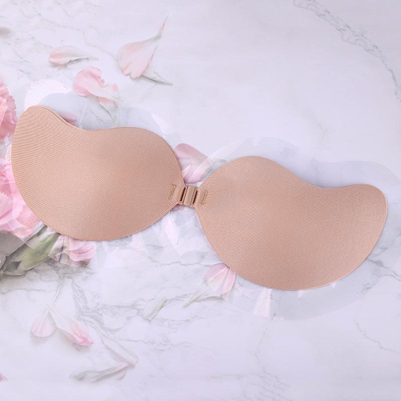 Mango Silicone Push-Up Strapless Bra with Anti-Slip Pasties and Nipple Covers for Women