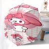 My Melody,Kawaii Automatic Folding Umbrella Simple 8 Rib Design, Bright Cartoon Pattern, Durable Iron Frame, Suitable For Travel, Outdoor, B