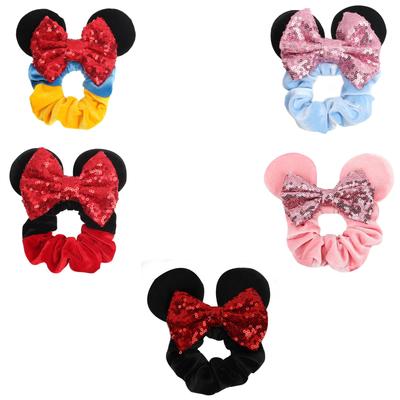 Ears Bow Large Intestine Hair Ring Children's Theme Party Hair Accessories Sweet And Cute Children's Hair Accessories