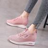 Heißer Verkauf Frauen Schuhe 2024 Sommer Versteckte Ferse Keile Weiß Rosa Turnschuhe Weibliche Plattform Atmungsaktive Mesh Schwarz Heels Casual Schuh