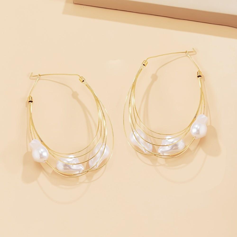 Fashion Layered Large Circle Earrings Exquisite Trendy Wedding Earing  for Women