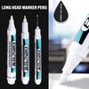 White Marker Oily Fine Tip Courier Waterproof Non-Fading Advertising Greeting Card Tire Glass Highlighter Pen Can Not Be Erased