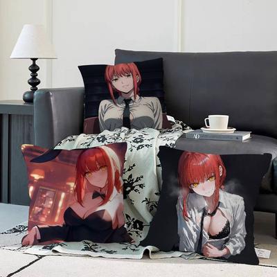 Anime M-Makima Kissenbezug Auto Dekokissenbezug Für Sofa Auto Weihnachtsgeschenk 40x40cm 45x45cm