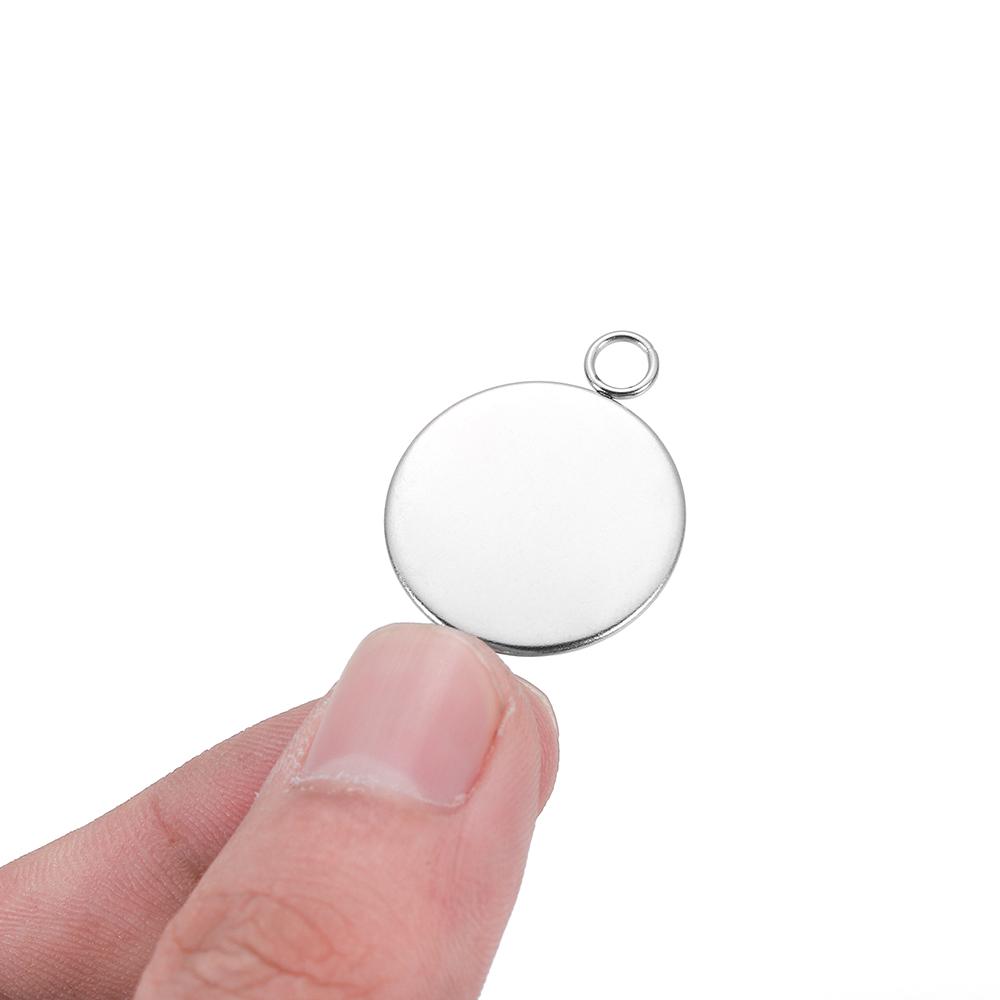20pcs/Lot Stainless Steel Cabochon Blanks Setting 6-25mm Base Tray Bezels Blank For DIY Bracelet Pendant Jewelry Making Supplies