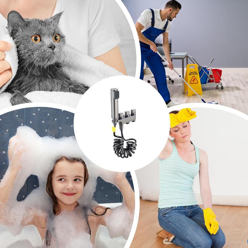 Handheld Bidet Sprayer Toilet Bidet Attachment Multifunctional Bathroom Accessories Handheld Diaper Shower With Scalable Hose