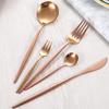 30 Pcs Black Gold Cutlery Set Chopsticks Knife Fork Spoon Golden Stainless Steel Korean Dinnerware Set Luxury Tableware Set