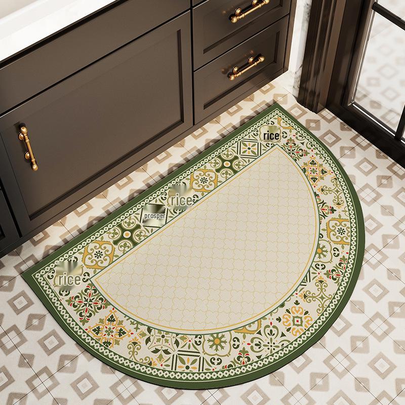 American Style Semicircle Quick-Dry Diatomaceous Earth Non-Slip Bathroom Floor Mat