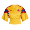 adidas Originals FW25 Kolumbien Rekonstruiert Bringback V-Ausschnitt Gestreift Color Block Kurzarm Fußballtrikot Damen Oberteile KE2294