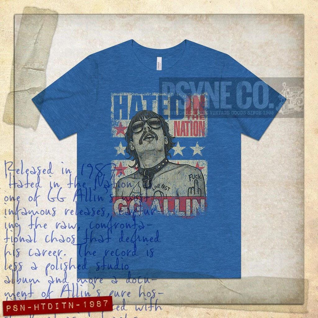 Hated in the Nation 1987 Vintage Men s T shirt S