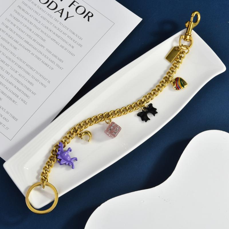 Versatile Flower Cherry Keychain For Women Trendy Messenger Bag Chain Creative Cute Bag Pendant Decoration Accessories Gifts