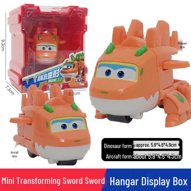 Super Wings 13-Piece Mini Transforming Robot Set: Jett, Big Strong, Jin, and Mighty Little Wing Toys