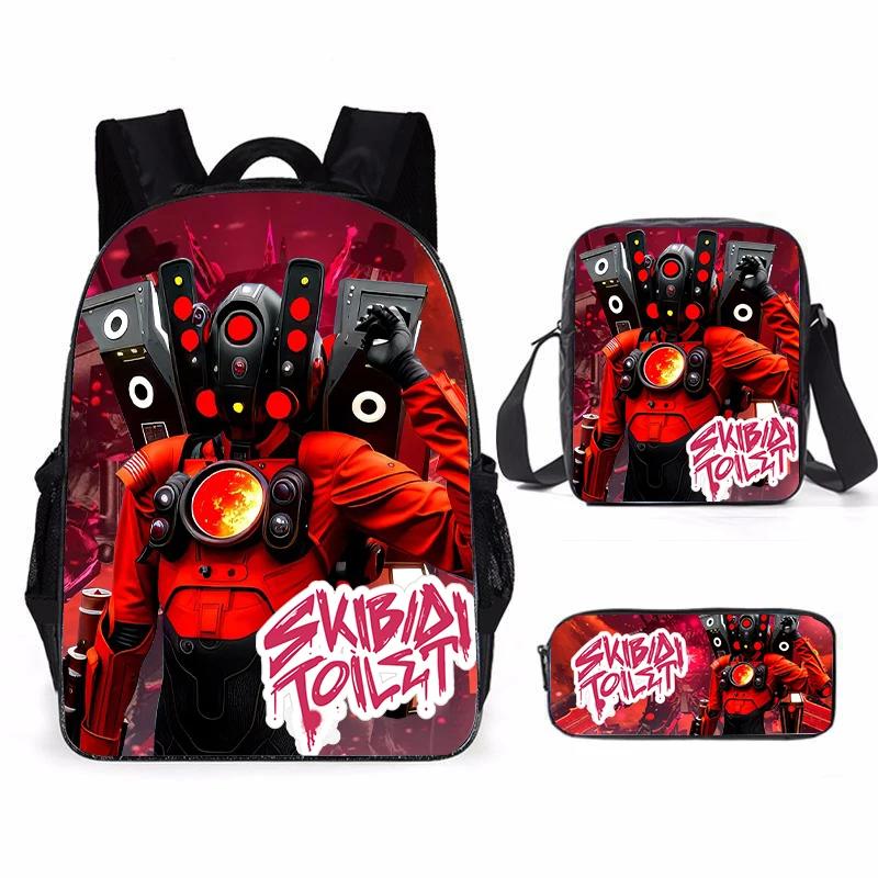 Skibidi Toilet Titan Speakerman kinderrugzak jongen Schooltas Voor tieners Rugzak Anime Reisrugzak Etui