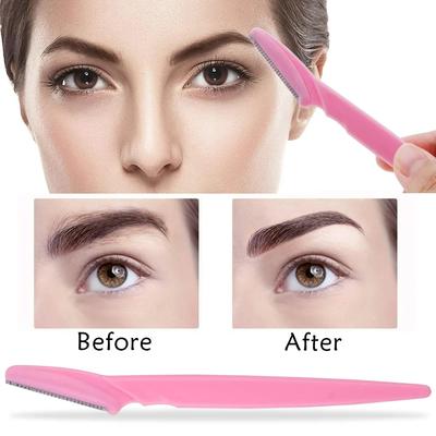10 Pièces Lame de Tondeuse à Sourcils Femmes Rasoir Visage Portable Épilation Sourcils Tondeuses Épilateur Couteau de Sécurité Grattoir Maquillage