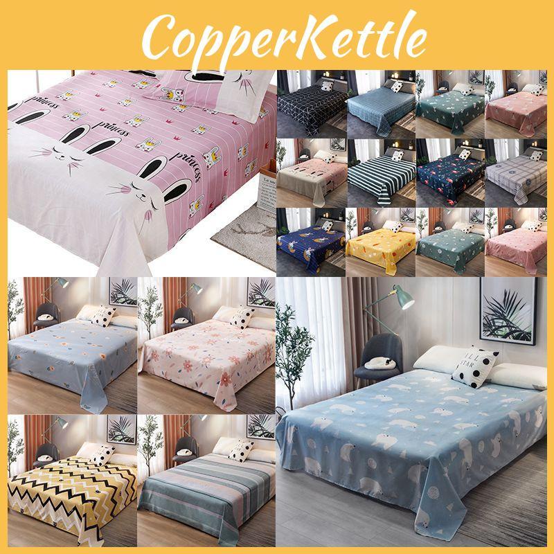 Cartoon Printed Flat Sheet Mattress Cover With Soft Polyester For Home Or Hotel**