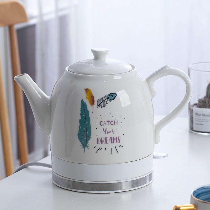 Ceramic Electric Kettle with Auto Power-Off, Large Capacity for Brewing Tea At Home