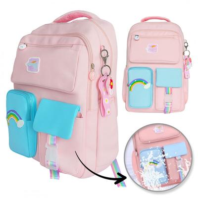 Schulrucksack Regenbogen Für Mädchen Reflektoren Rainbow Jugendlich Leicht