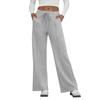 Women's Fashion Loose-Fit Solid Color Pocketed Elastic Waist Drawstring Sweatpants