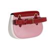 Coach Saddle 19 Color Block Pebble Leather Saddle Bag Women Bags Pink C6951-IMFFL