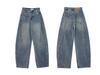 Damen Retro Blaue High-Waist Weitbeinige Jeans - Entspannte, Lockere Passform für Herbst/Winter 2026
