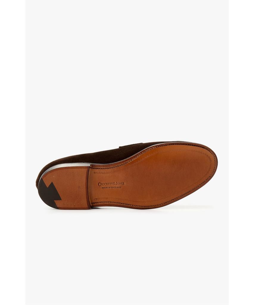 Man On The Boon [Crockett&Jones] Boston Suede Penny Loafers_Dark Brown 4716118110