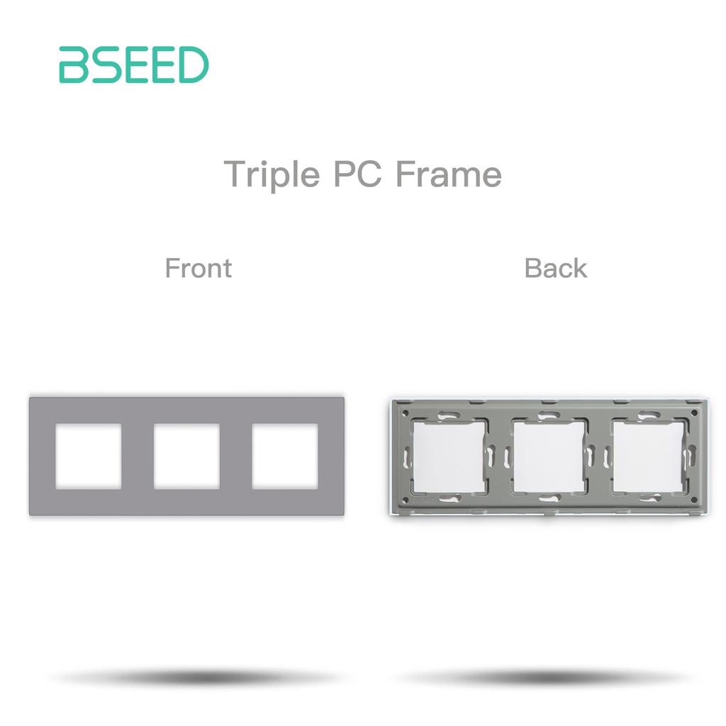 BSEED Plastic Socket Frames Matte Frame For Wall Sockets Single Double Tripl Four Frames DIY Parts Free Combination EU Standard