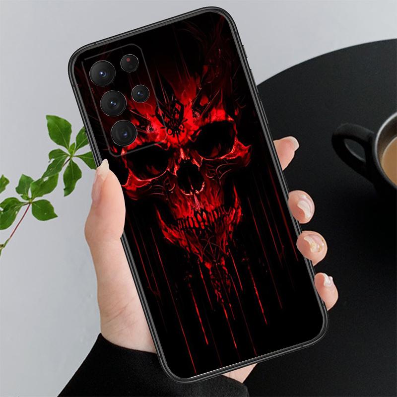 Phone Case For Samsung A55 A16 A56 A36 A35 A15 A53 A54 A33 A34 A25 A05S A52 A52S A14 A26 A71 Skull