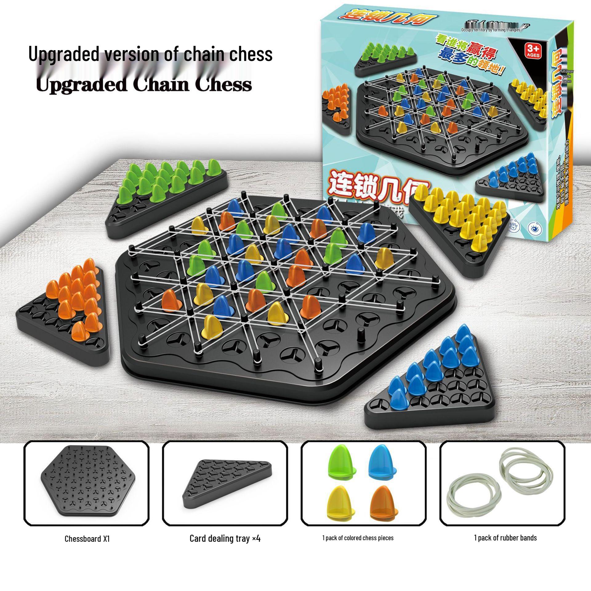 

Геометрическая цепь Треугольная шахматная игра: Развивайте логическое мышление и взаимодействие между родителями и детьми с помощью многопользовательской игры!