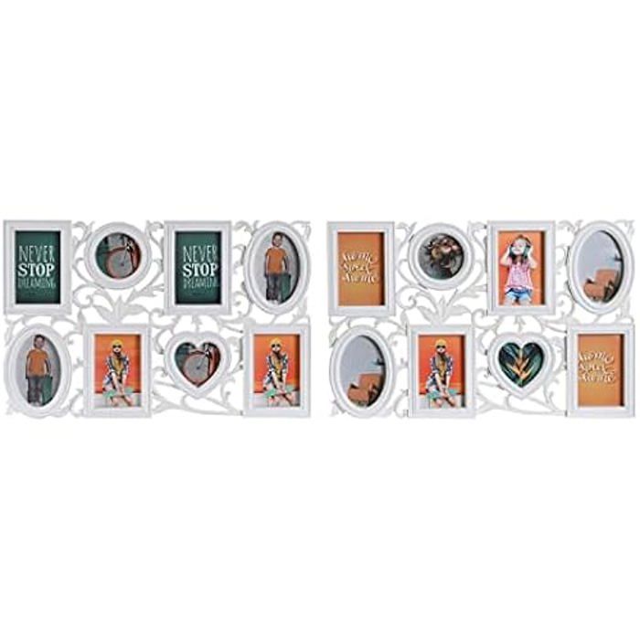 Cadre Photo - DKD Home Decor - Standard - Blanc - Verre Et Polypropylène - 58 X 2 X 37,5 Cm