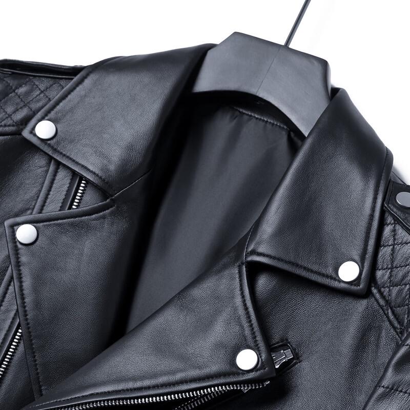 Men's Biker Style Genuine Sheepskin Leather Jacket