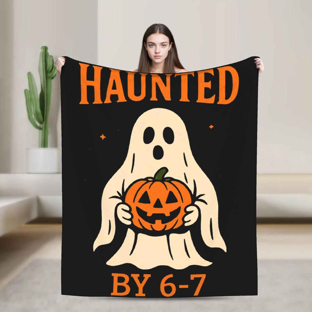 Funny Six Seven 6 7 Meme Flannel Blanket Winter Super Warm Bedding Throws Students Couch Bed Pattern Bedspread Sofa Bed Cover