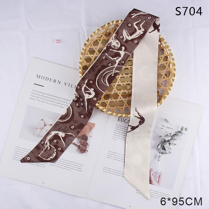 Versatile Vintage Silk Scarf: Hair Tie, Headband, Bag Accessory