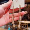 2022 S925 Silver Hollow Leaf Diamond Tassel Stud Earrings - Light Luxury Fashion Jewelry