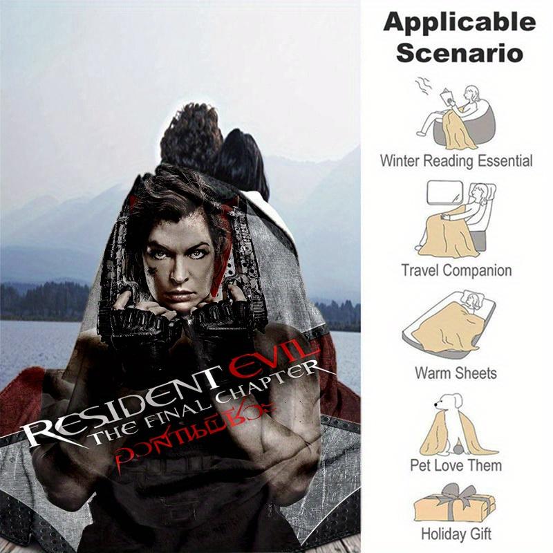 1pc Resident Evil: The Final Chapter, Cozy Home Decor Blanket, Perfect Gift! Bedroom, Living Room, Travel, Camping, Car, Beach, Office Naps, Ideal Sof