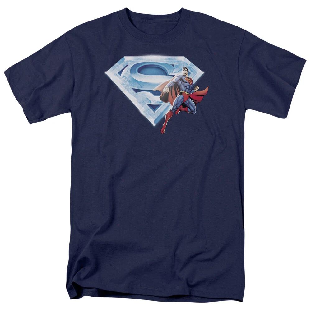 Superman  Superman & Crystal Logo  T-Shirt - Regular or Tank - to 5X 3XL