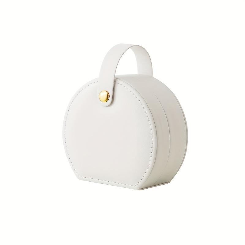Semicircle Portable Jewelry Box Travel Jewelry Case Storage Organizer for Earrings Rings Necklaces Bracelets Mini Jewelry Holder