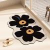 Bathroom Floor Mat Silicone Diatomaceous Mud Absorbent Non-Slip Door Shower Area Modern Floral