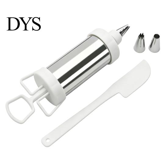 Cupcake-Frosting-Dekorierer Edelstahl-Kuchenglasur-Spender Set, Wiederverwendbare Backwerkzeuge mit Schaber und Küche für Desserts Austauschbare Düsen,