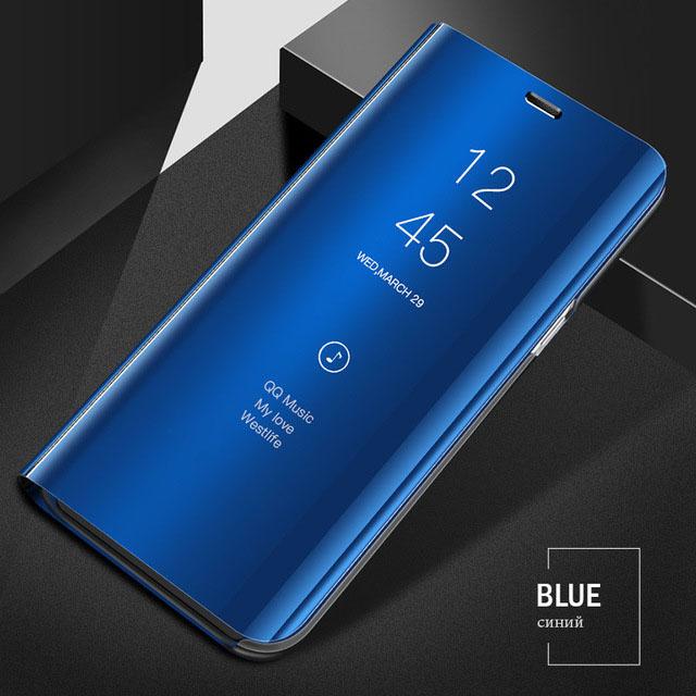 Flip Phone Stand Case For Samsung Galaxy A55 A15 A35 A25 A33 A34 A52S A14 A13 A53 A54 A36 A26 A56 A16 5G Mirror Kickstand Cover