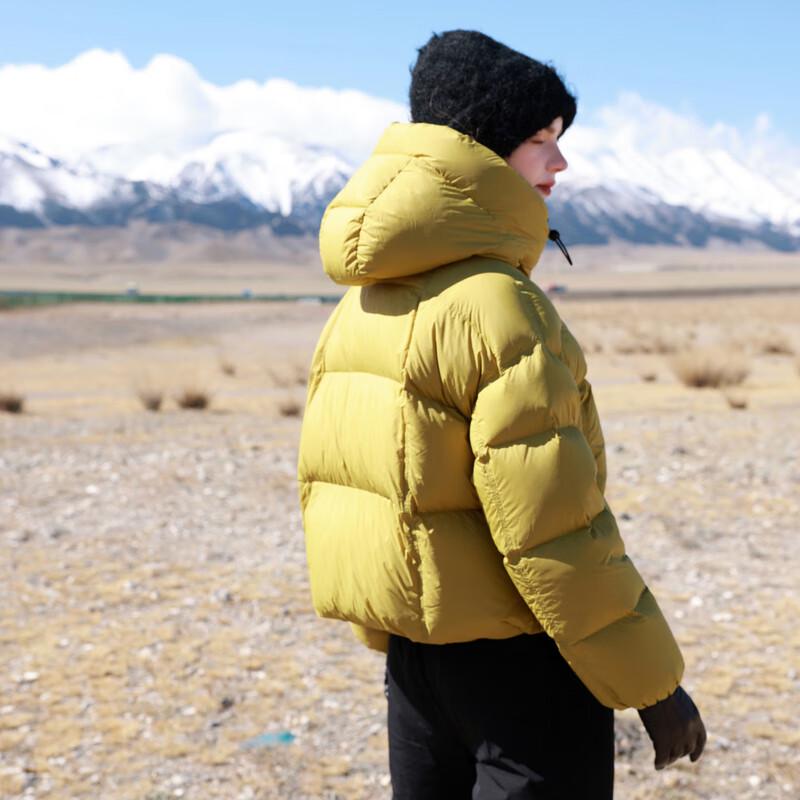 Chaqueta con capucha de plumón de ganso Sancai para mujer 2025