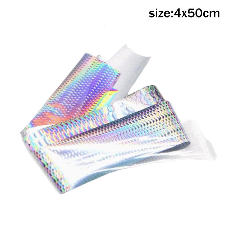4X50Cm Holographic Fish Scale Transfer Foil Reflective Film Paper Diy Laser Silver Decal Stamping Foil For Fishing Lure Film