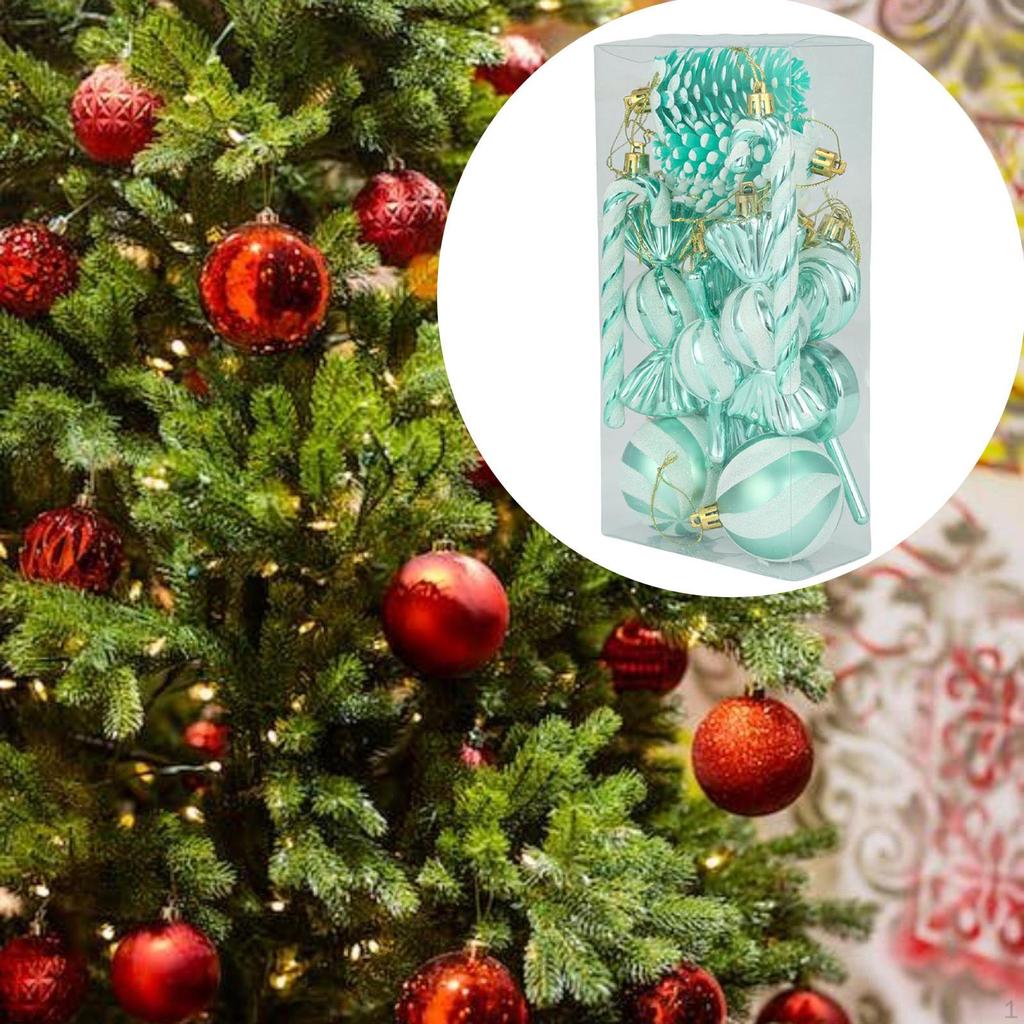 15 Pieces Christmas Hanging Ornaments Lollipop DIY Gifts Decoration Balls for