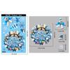 Christmas Decorative Glass Sticker Snowflake Snowman Blue Crystal Ball Theme Non-residue Window Decal for Xmas Party Home
